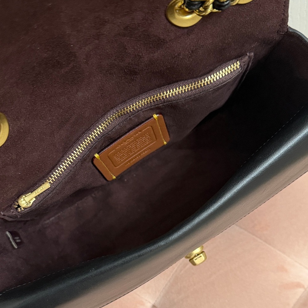 Coach Madison Refined Calf Leather Convertible Chain Strap Bag - Picture 10 of 15